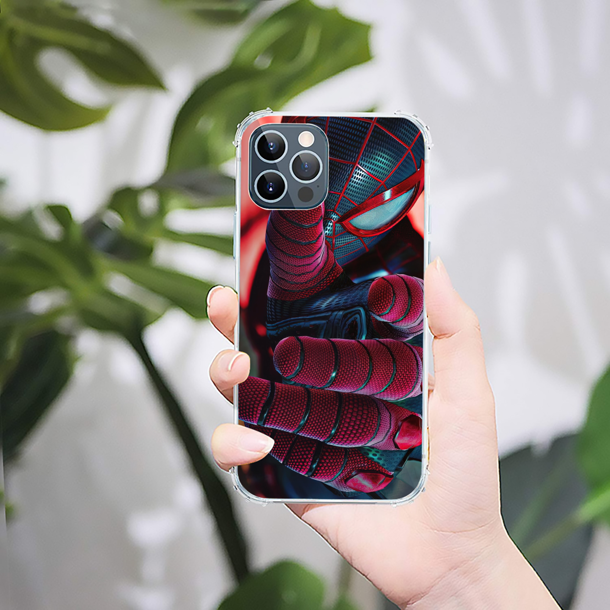 （画像用） Spider Man スパイダーマン 【iPhone 12シリーズ対応】透明スマホケース（クリアソフトケース）